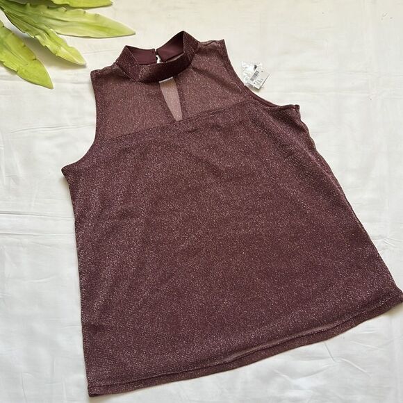 𝅺⭐️nwt Reitmans Sleeveless Mock Neck Shimmer Top⭐️ - Picture 4 of 7